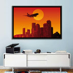 Tri Jet Sunset Skyline Wall Art