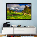 Alpine Meadow Cabin, Swiss Alps Wall Art