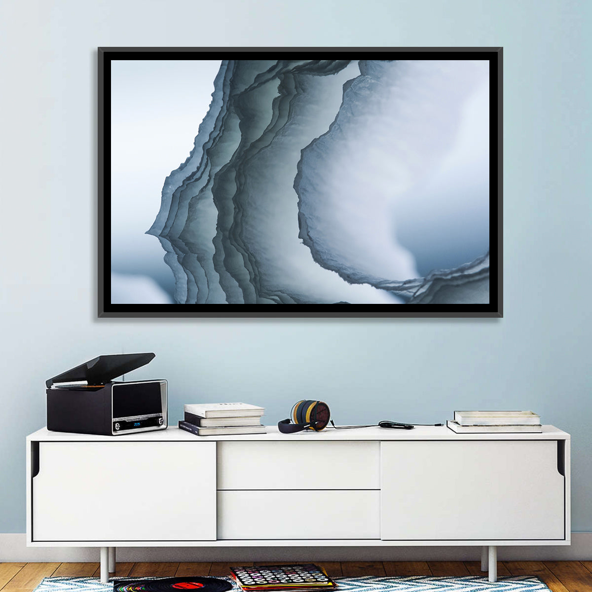 Translucent Cloud Layers Wall Art in a room, landscape