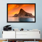 Rock of Gibraltar at Sunset Wall Art