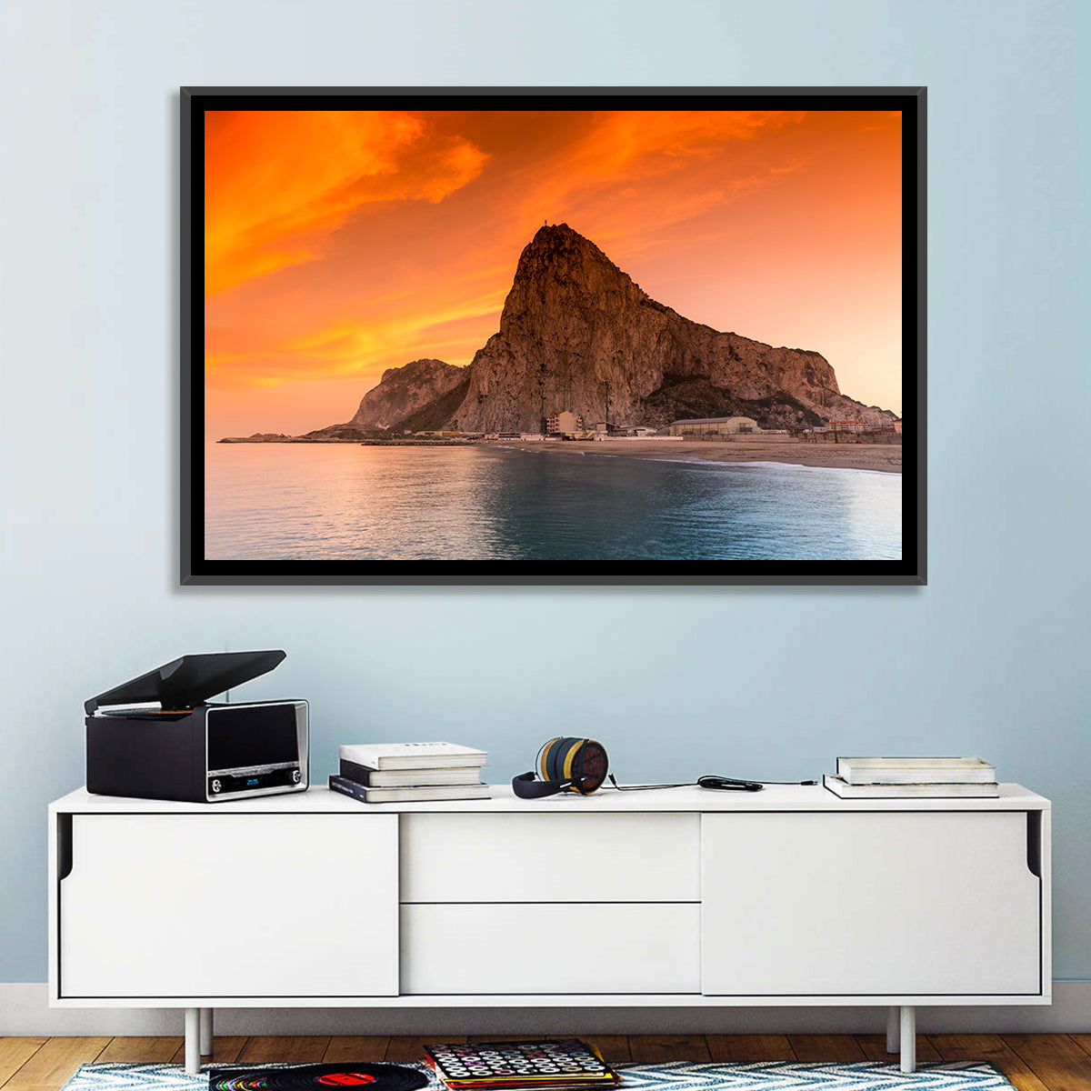Rock of Gibraltar at Sunset Wall Art