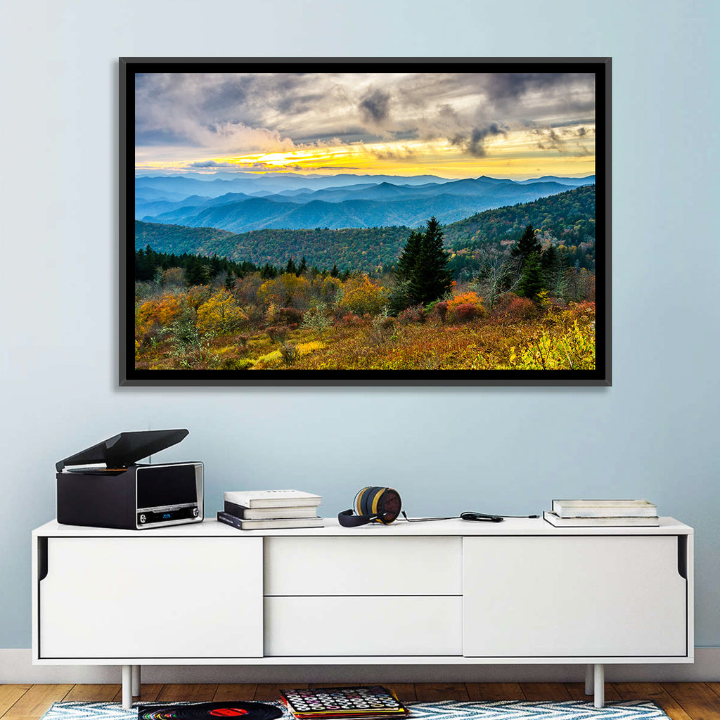 Cowee Mountains Sunset Wall Art