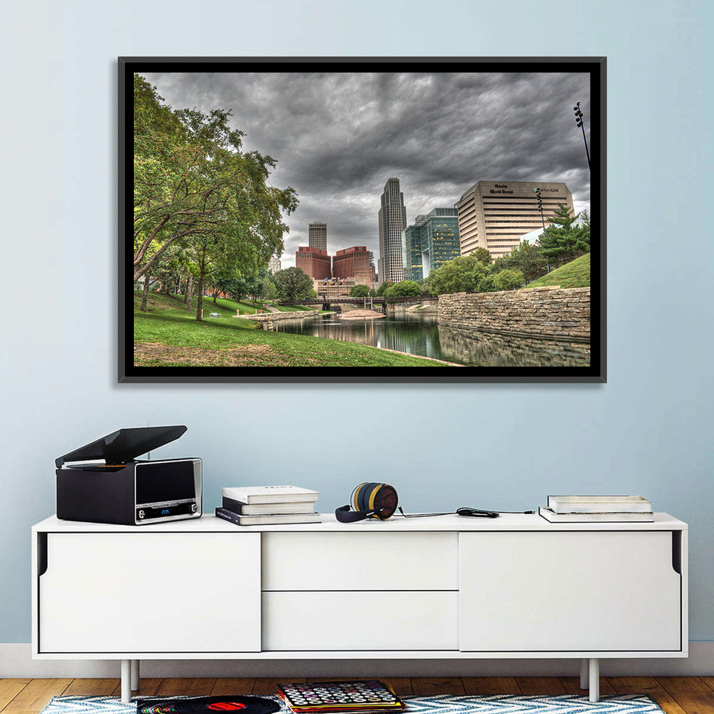 Omaha Skyline at Gene Leahy Mall Wall Art