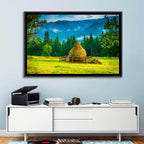 Haystack in Mountain Meadow Wall Art