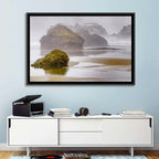 Misty Oregon Sea Stacks Wall Art