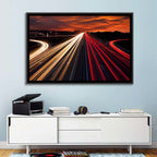 Sunset Highway Light Trails Wall Art