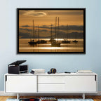 Sailboats at Sunrise Wall Art