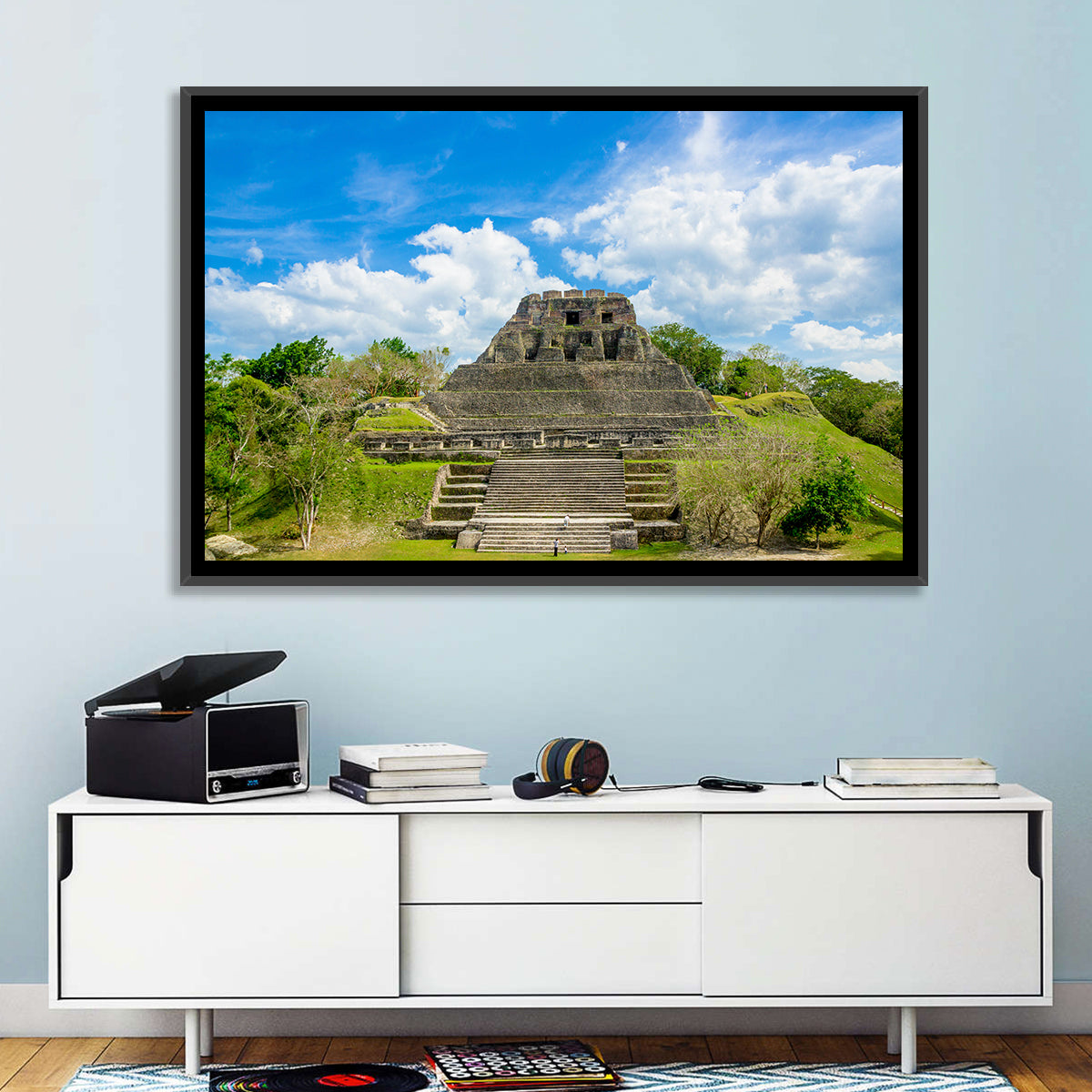 El Castillo at Xunantunich Wall Art in a room, landscape