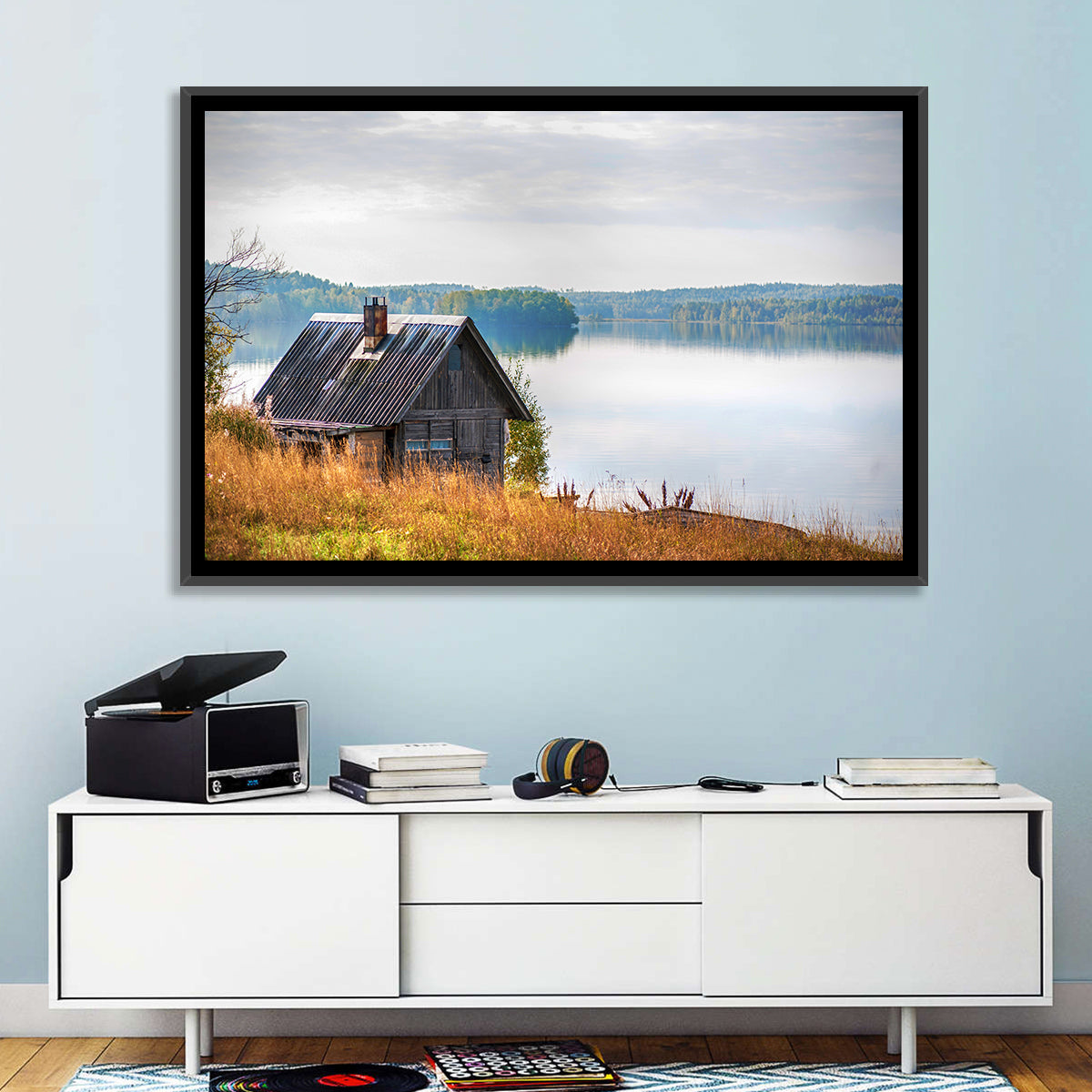 Salmon Lake & House Wall Art