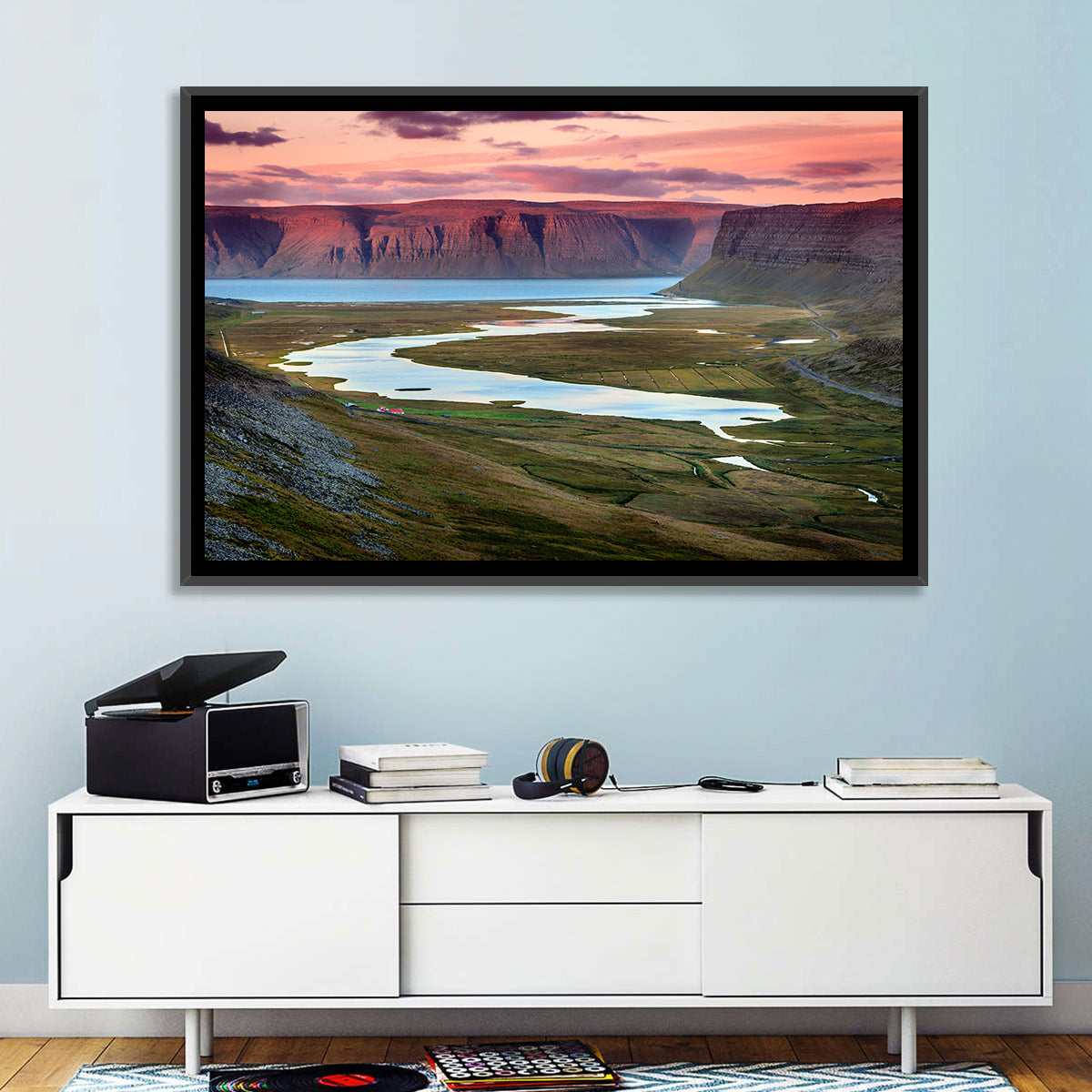 Westfjords Dusk, Iceland Wall Art in a room, landscape