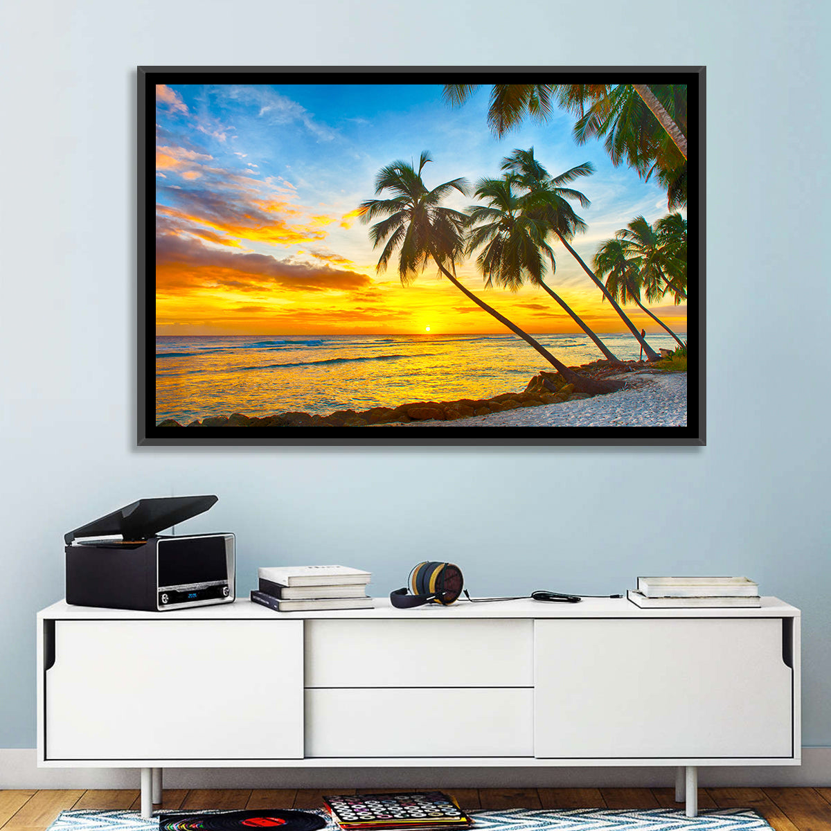 Palm Island Sunset Wall Art