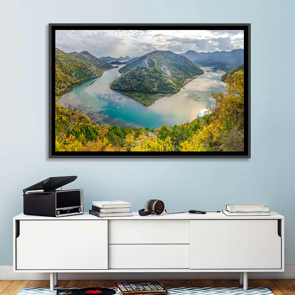 Rijeka Crnojevića Bend, Lake Skadar Wall Art in a room, landscape