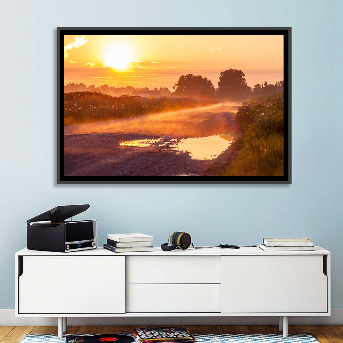 Dirt Road at Golden Hour Wall Art