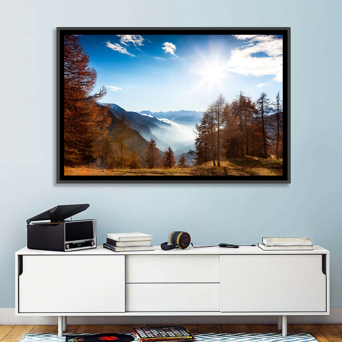 Val D Aosta Valley Morning Light Wall Art
