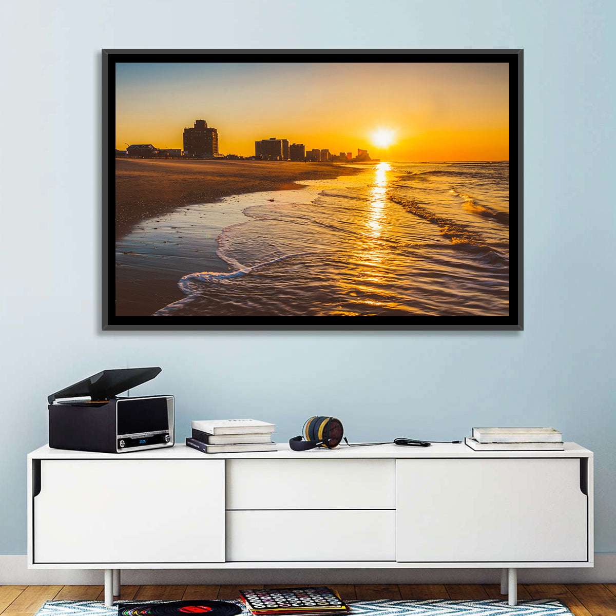 Ventnor Beach Sunrise Reflection Wall Art