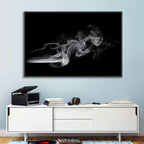 Swirling Smoke on Black Wall Art