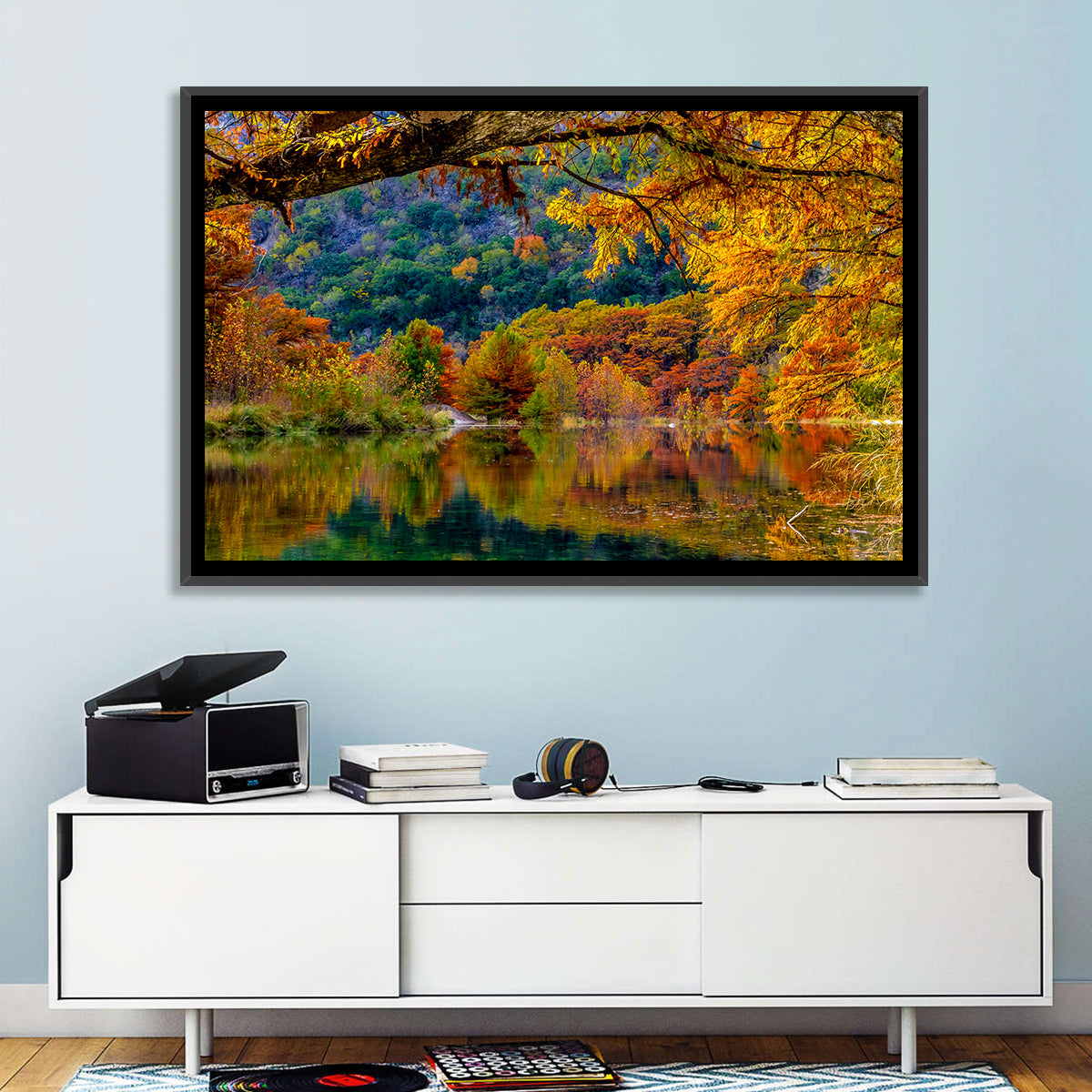 Frio River Autumn Reflection Wall Art