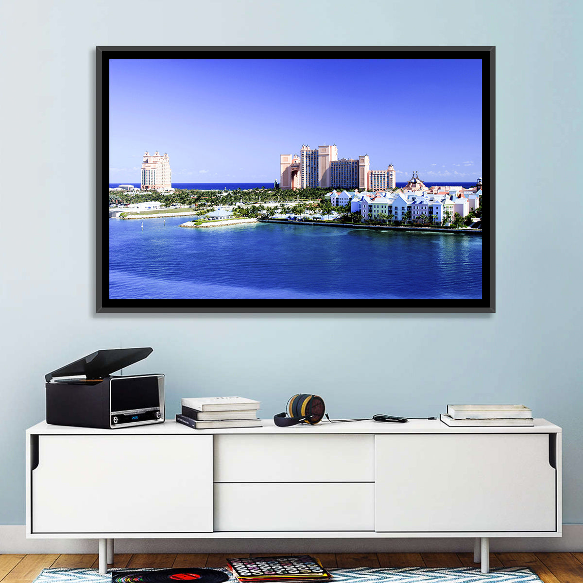 Atlantis Paradise Island View Wall Art in a room, landscape