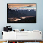 Banff Mountain Lake at Dusk Wall Art