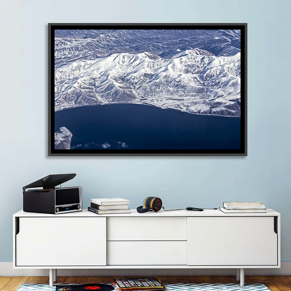 Lake Sevan Aerial Winter View Wall Art