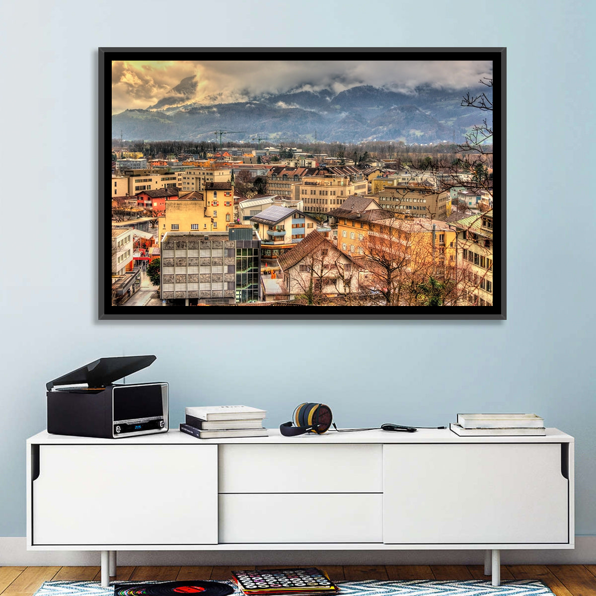 Vaduz Autumn Cityscape Wall Art