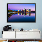 Austin Skyline Reflection at Twilight Wall Art