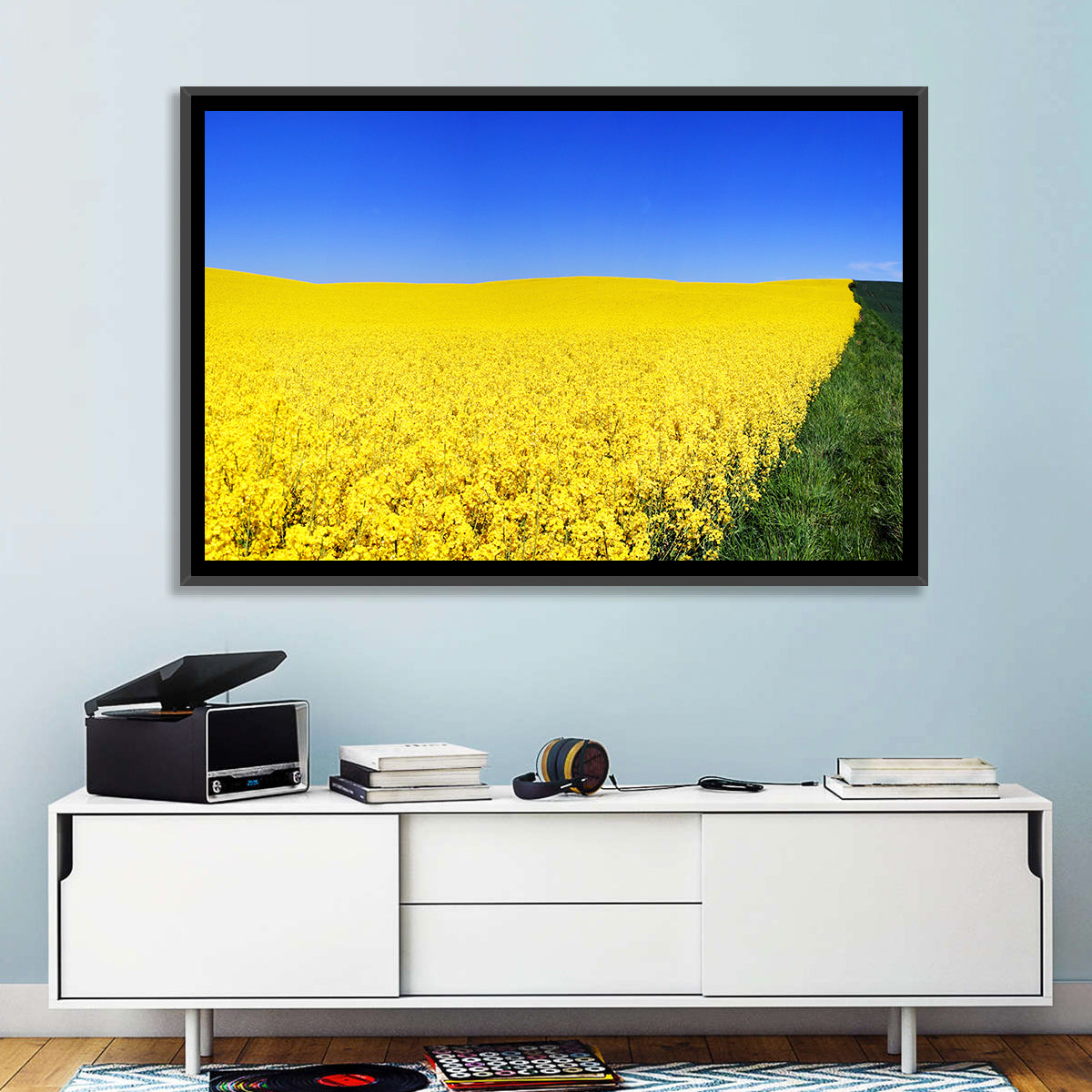 Sunlit Rapeseed Field Wall Art