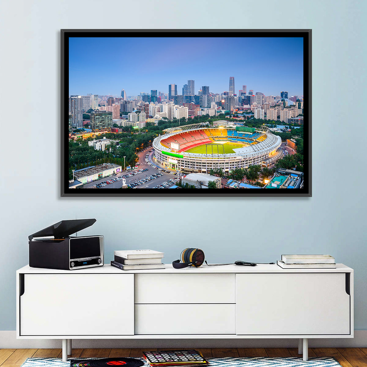 Workers' Stadium at Dusk, Beijing Skyline Wall Art