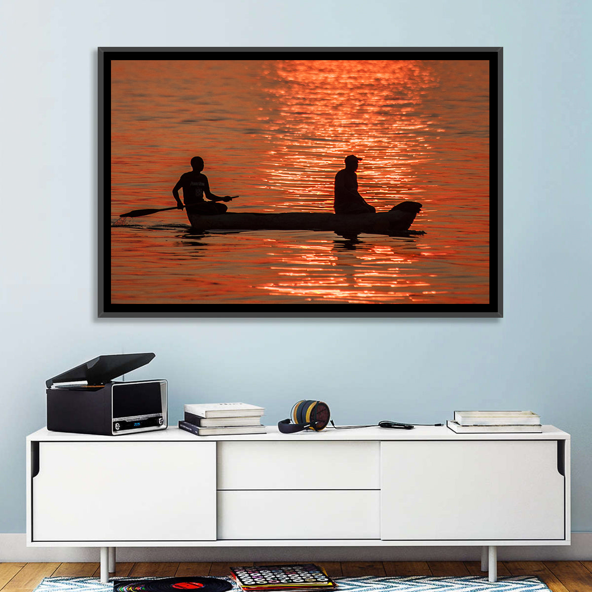 Sailing Boat at Sunset Wall Art