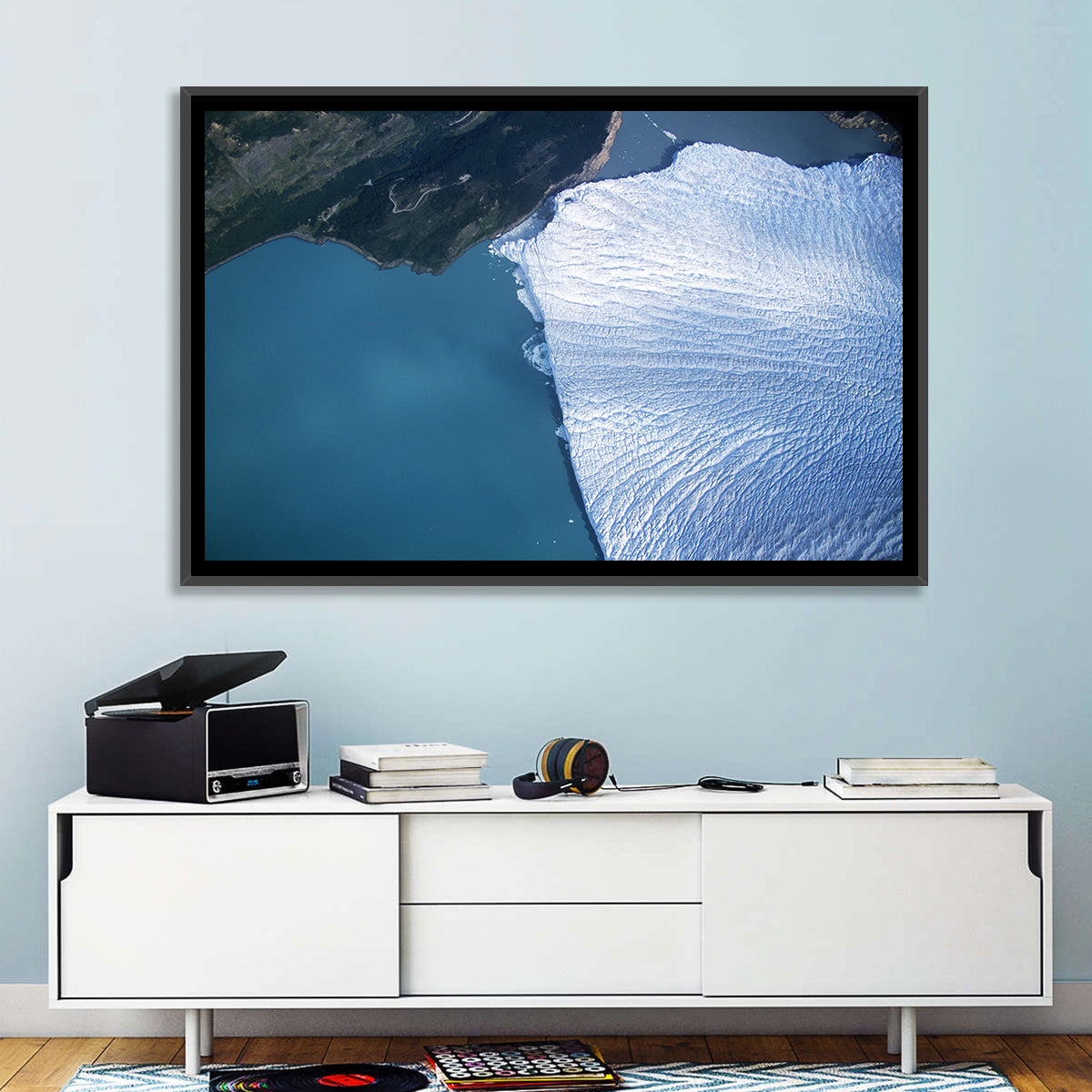 Perito Moreno Glacier Wall Art in a room, landscape