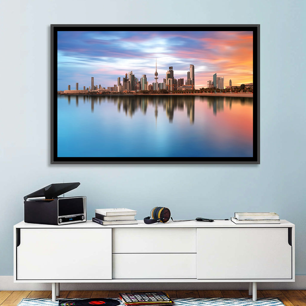 Kuwait City Skyline at Sunset Wall Art