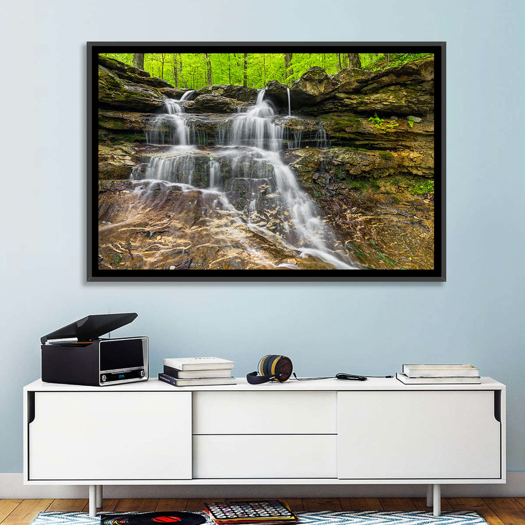 Mossy Ledge Waterfall Wall Art