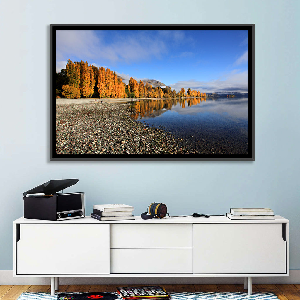 Lake Wanaka Golden Reflection Wall Art