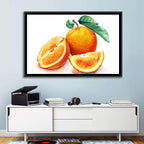 Watercolor Orange Still Life Wall Art