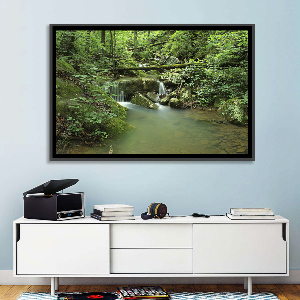 Arkansas Forest Stream Wall Art in a room, landscape