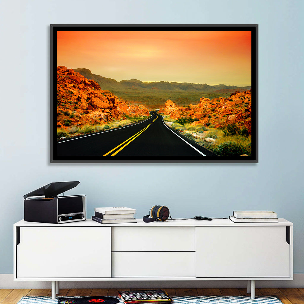 Valley of Fire Ii Road at Sunset Wall Art