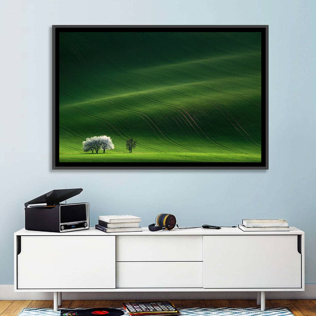 Emerald Hills with Blossoming Tree Wall Art