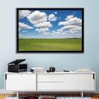 Cloud Filled Sky Over Meadow Wall Art