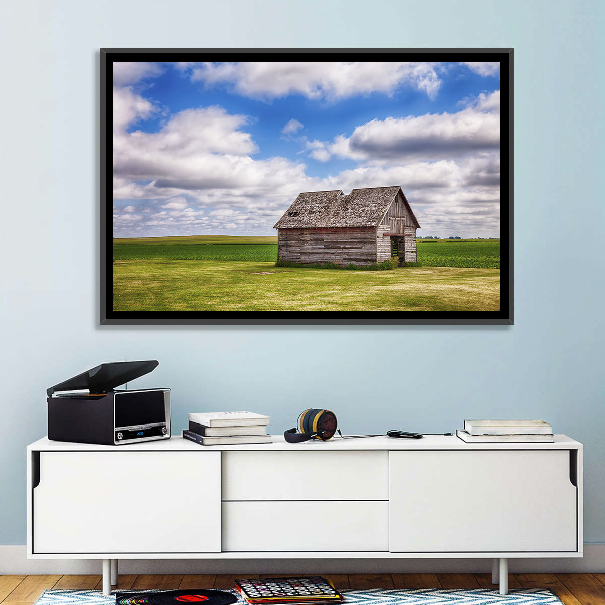 Old Farm Shed in Field Wall Art