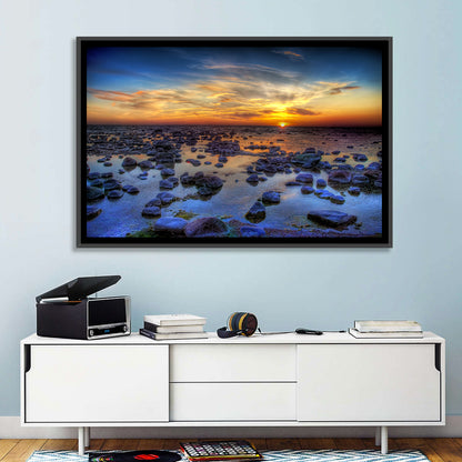 Sea Stones Sunset Wall Art