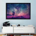 Lone Tree Under Nebula Sky Wall Art