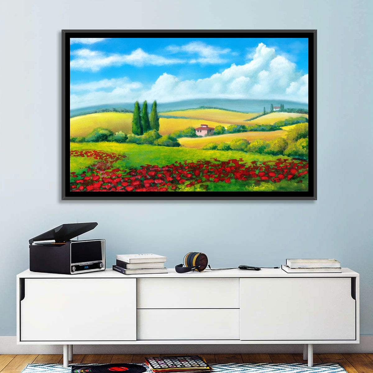 Tuscan Poppy Field Wall Art