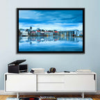 Reykjavik City Hall at Blue Hour Wall Art