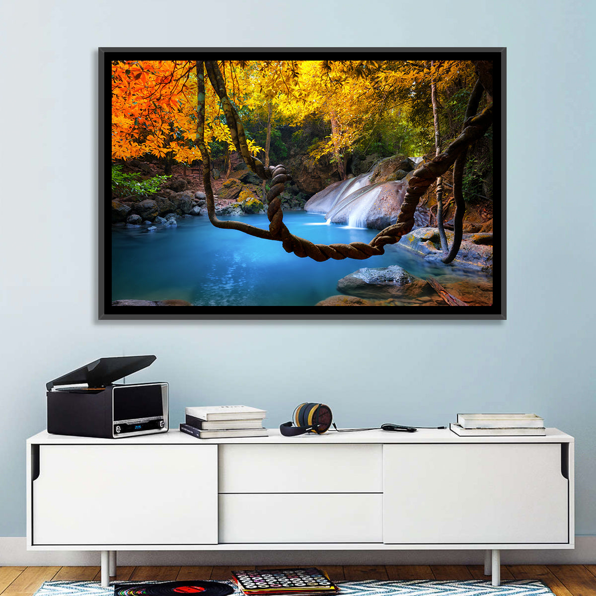 Erawan Waterfall Pool, Kanchanaburi Wall Art in a room, landscape
