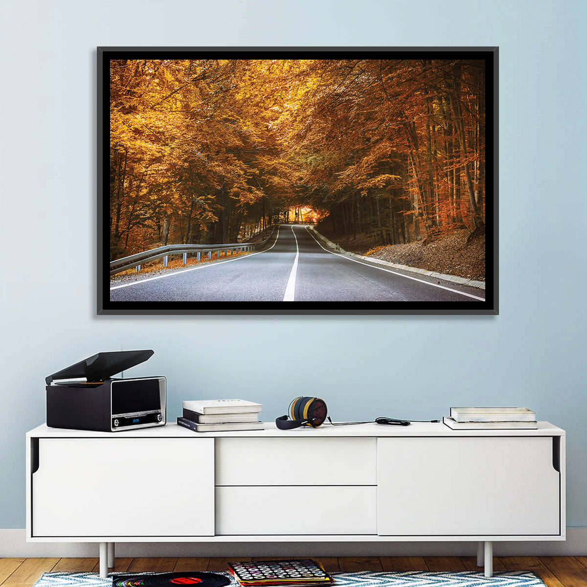 Autumn Forest Road with Canopy Wall Art