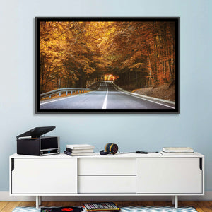 Dense Forest Road Wall Art