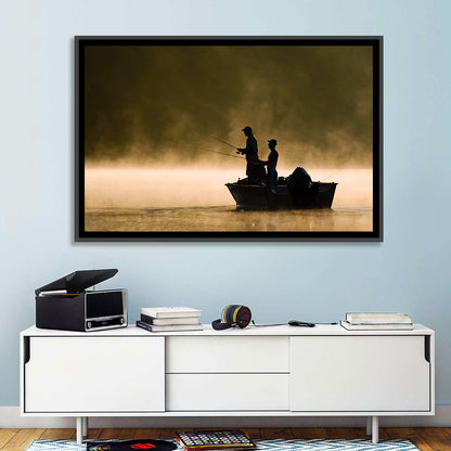 Misty Lake Fishing Wall Art