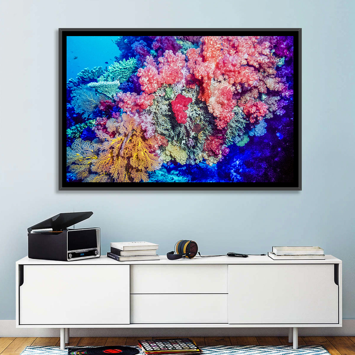 Vibrant Coral Reef Wall Art