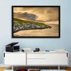 Coastal Village at Golden Hour Wall Art