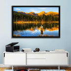 Sunrise Fishing at Sprague Lake Wall Art